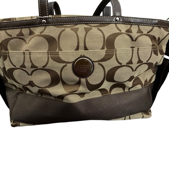 Coach Handbags - Coach Lurex Signature C X-Large Diaper Tote